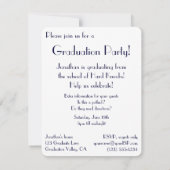 Esbjorn macht seine Hausaufgaben Graduation Party Einladung (Rückseite)