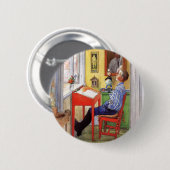 Esbjorn macht seine Hausaufgaben von Carl Larsson Button (Vorne & Hinten)