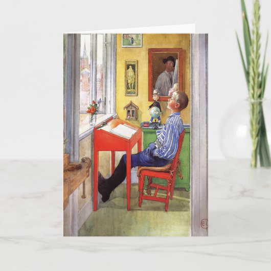 Esbjorn macht seine Hausaufgaben von Carl Larsson Karte (Vorderseite)