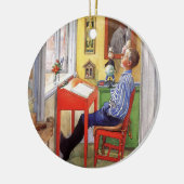 Esbjorn macht seine Hausaufgaben von Carl Larsson Keramikornament (Links)