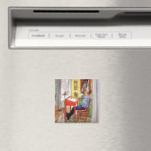 Esbjorn macht seine Hausaufgaben von Carl Larsson Magnet (In Situ (Geschirrspüler))