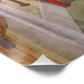 Esbjorn macht seine Hausaufgaben von Carl Larsson Poster (Ecke)