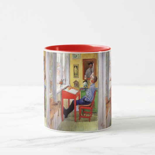 Esbjorn macht seine Hausaufgaben von Carl Larsson Tasse (Zentrum)