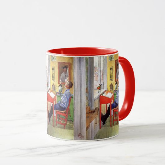 Esbjorn macht seine Hausaufgaben von Carl Larsson Tasse (VorderseiteRechts)