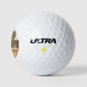 Esborjn und ihr Großvater (Mädchen und Opa) Golfball (Logo)