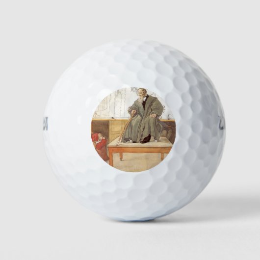 Esborjn und ihr Großvater (Mädchen und Opa) Golfball (Vorderseite)