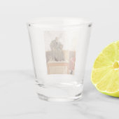 Esborjn und ihr Großvater (Mädchen und Opa) Schnapsglas (Rückseite)