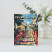 Escadaria Selarón Brasilien Postkarte (Stehend Vorderseite)