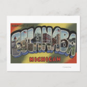 Escanaba, Michigan - Große Buchstabenszenen Postkarte (Vorderseite)