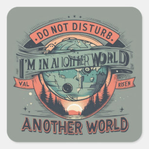 Escape-Aufkleber lesen Quadratischer Aufkleber