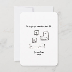 Escape, Delete, Enter, Space - Flachkarte