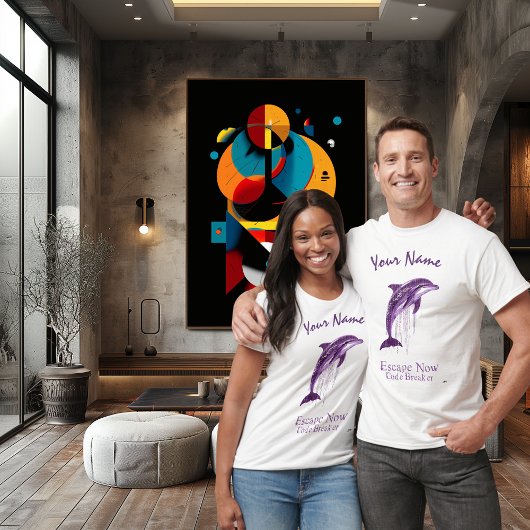 Escape Now - Code Breaker | Cyberpunk Dolphin Art T-Shirt