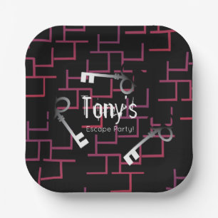 Escape Party Birthday Maze Keys Pappteller