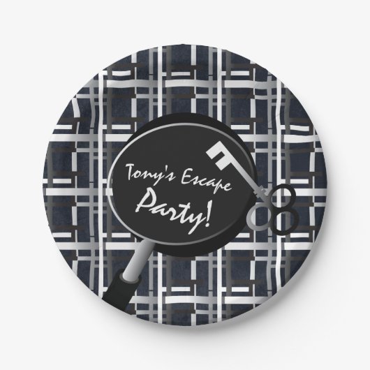 Escape Party GeburtstagsTeller Pappteller (Vorderseite)
