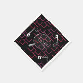 Escape Party Maze Keys versorgt Napkins Serviette (Ecke)