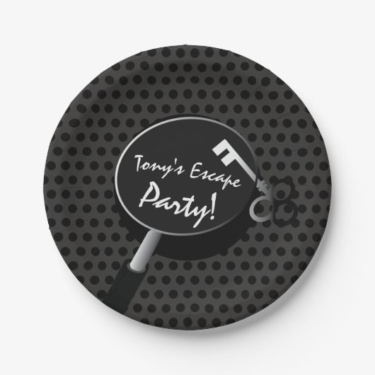 Escape Party Supplies Pappteller (Vorderseite)