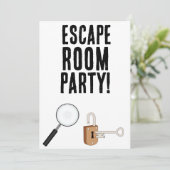 ESCAPE-RAUM KUSTOM-Party Einladungen (Stehend Vorderseite)