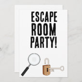 ESCAPE-RAUM KUSTOM-Party Einladungen (Vorne/Hinten)