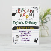 Escape Room Brief Geburtstag Einladung (Stehend Vorderseite)