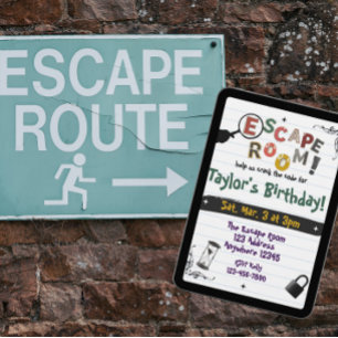 Escape Room Brief Geburtstag Einladung