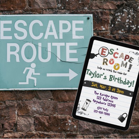 Escape Room Brief Geburtstag Einladung