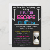 Escape Room Einladung zum Geburtstag (Vorderseite)