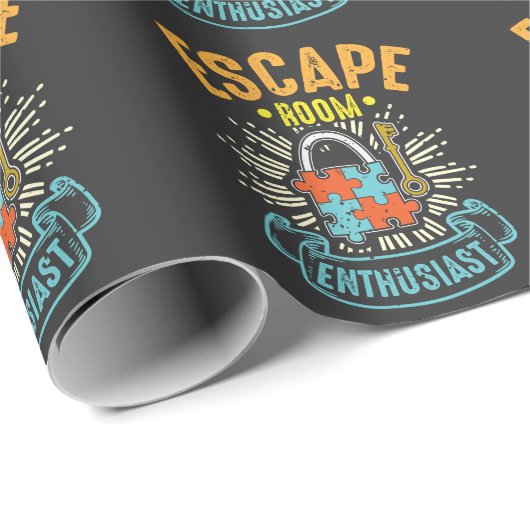 Escape Room Enthusiasten Puzzle Game Adventure Geschenkpapier (Rolleneckpunkt)