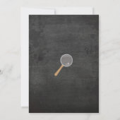 Escape Room Geburtstagsparty Clues Einladung Spy (Rückseite)