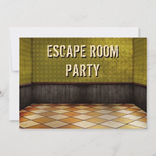 Escape Room Geburtstagsparty Einladung (Vorderseite)