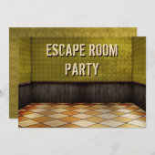 Escape Room Geburtstagsparty Einladung (Vorne/Hinten)