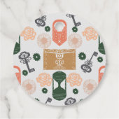 Escape Room Gender Reveal Baby Shower Geschenkanhänger (Rückseite)