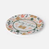 Escape Room Gender Reveal Baby Shower Pappteller (Schrägansicht)