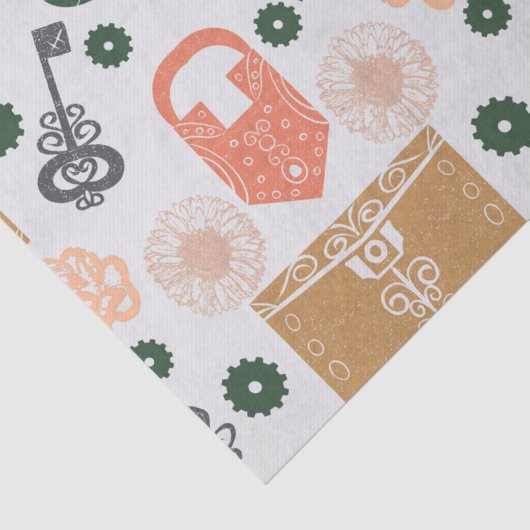 Escape Room Gender Reveal Baby Shower Seidenpapier (Detail)