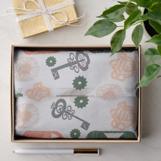 Escape Room Gender Reveal Baby Shower Seidenpapier (Geschenk)