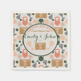 Escape Room Gender Reveal Baby Shower Serviette