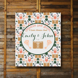 Escape Room Gender Reveal Baby Shower Wandteppich