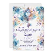 Escape Room Girl Purple and Blue