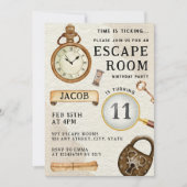 Escape Room Kid's Birthday Party Einladung (Vorderseite)