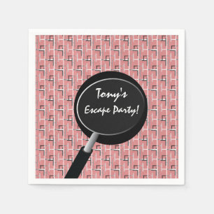 Escape Room Maze Mystery Girl's Party Supplies Serviette