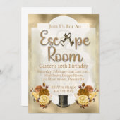 Escape Room Mystery Birthday Einladung Kinder Tee (Vorne/Hinten)