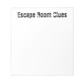 "Escape Room" Note Pad Notizblock (Vorderseite)