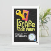 Escape Room Party Einladung (Stehend Vorderseite)