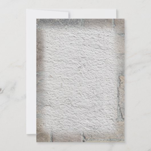 Escape Room Party Lock und Key Concrete and Bricks Einladung (Rückseite)