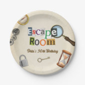 Escape Room Party Pappteller (Vorderseite)