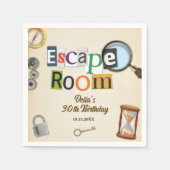 Escape Room Party Serviette (Vorderseite)