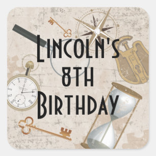 Escape Room Scavenger Hunt Puzzle Personalisiert Quadratischer Aufkleber