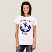 Escape Sleep Repeat Camping Retreat T-Shirt (Vorne ganz)