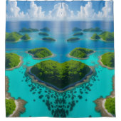 "Escape to Paradise - Ocean View Duschvorhang (Vorderseite)