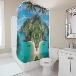 "Escape to Paradise: Tropical Cove" Duschvorhang