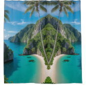 "Escape to Paradise: Tropical Cove" Duschvorhang (Vorderseite)